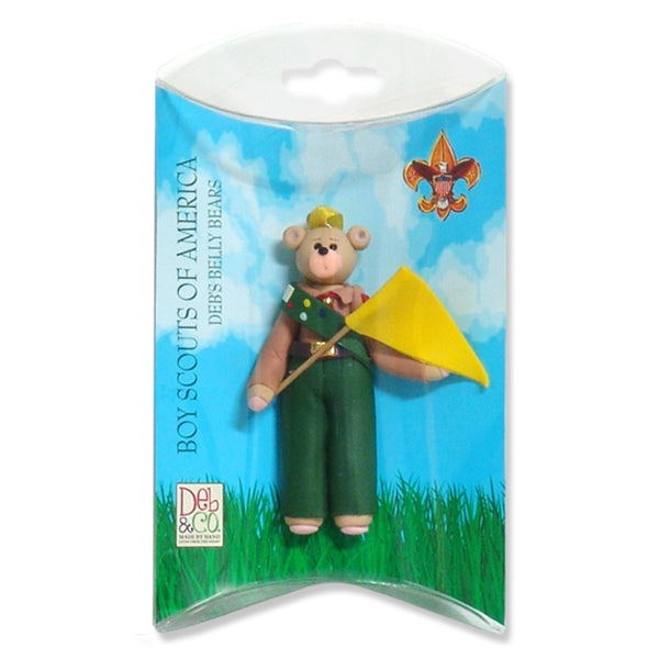 Belly Bear Scout-Boy Personalized Ornament in Custom Gift Box