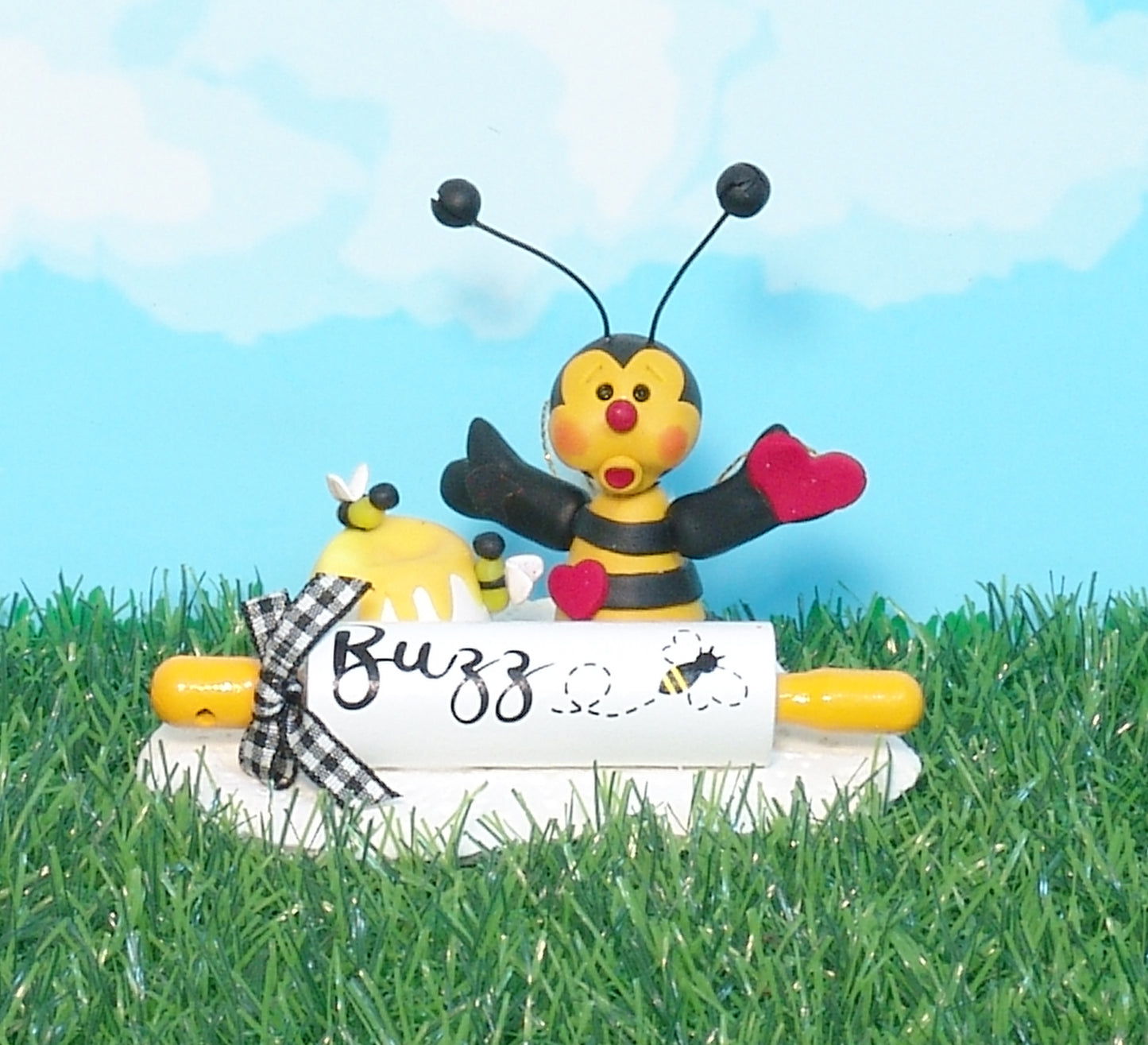 Bee with Rolling Pin Figurine
