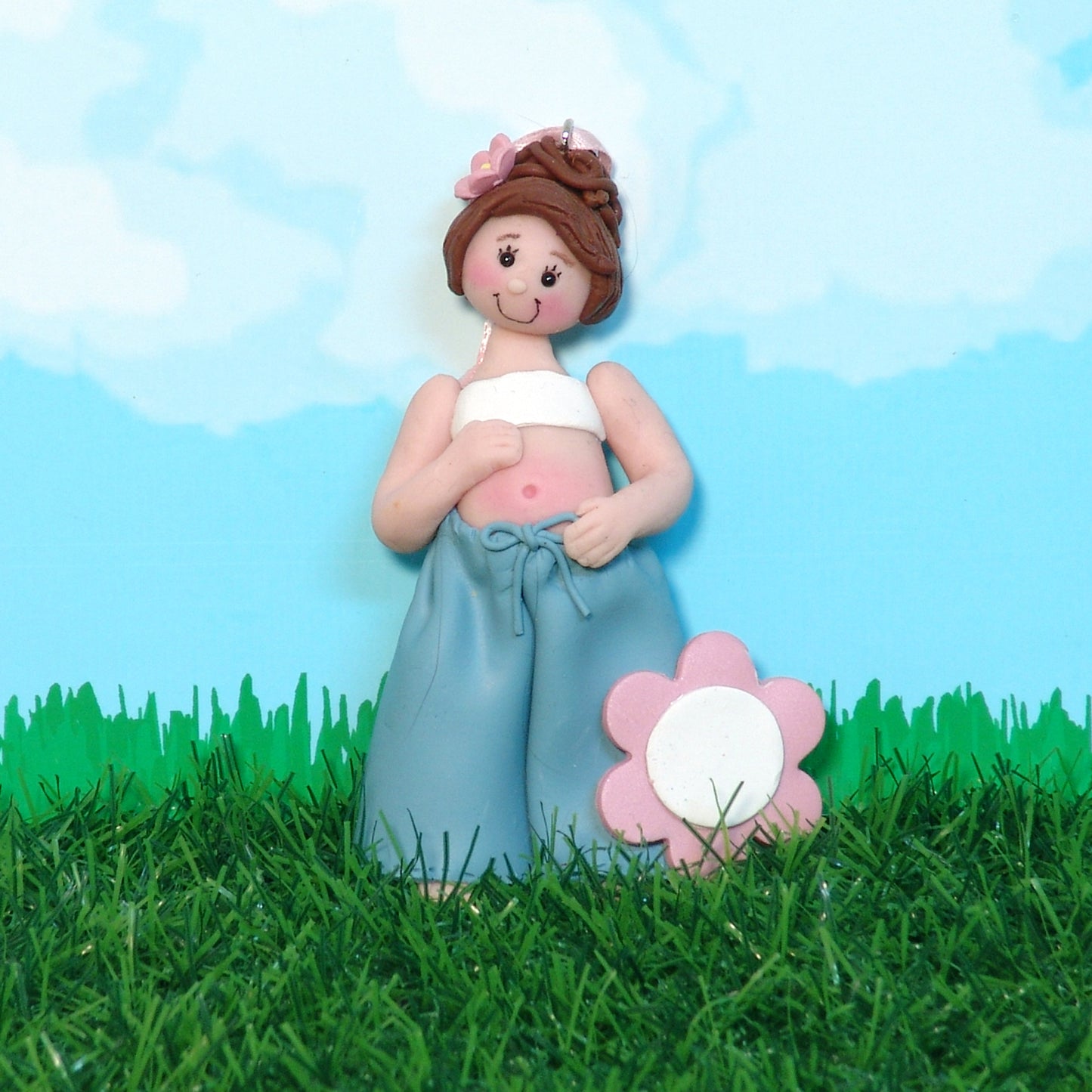 Expecting Mom Handmade Personalized Pregnant Ornament