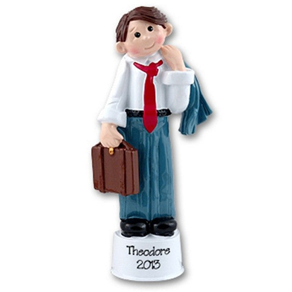 RESIN Male Attorney / Law / Accountant / Business Man Ornament