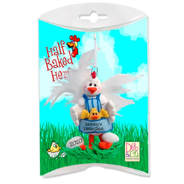 Mama Hen w/1 Baby Chick - Personalized Ornament in Custom Gift Box