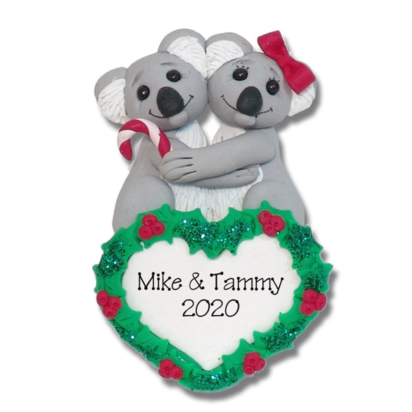 Koala Bear Couple Personalized Christmas Ornament - Limited Edition