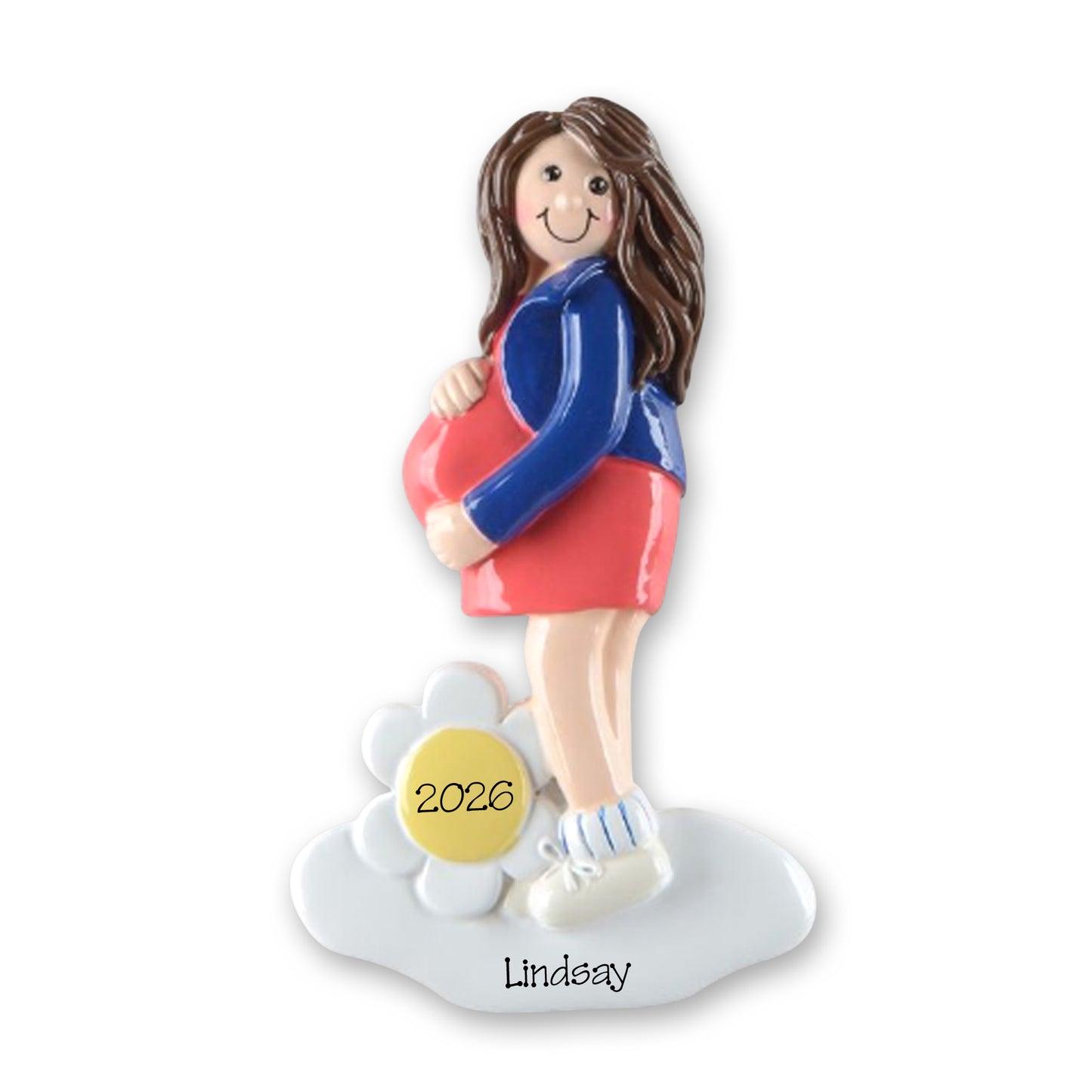 Expecting Mom Personalized Pregnant Ornament