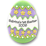 Green Easter Egg Personalized Easter Ornament