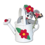 Marty Mouse in Watering Can figurine