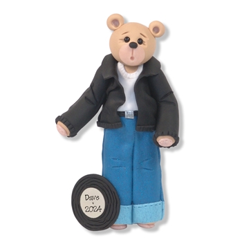 Belly Bear 50's Boy Personalized Christmas Ornament