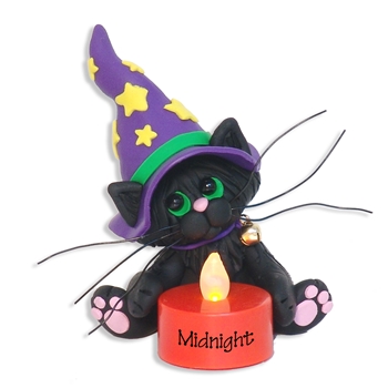 Halloween Cat with Tea Light Halloween Ornamentt