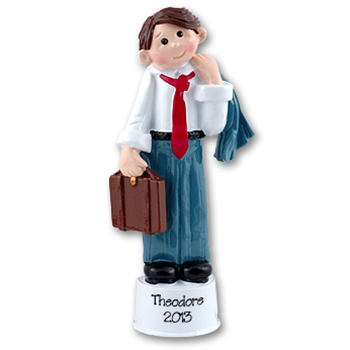 RESIN Male Attorney / Law / Accountant / Business Man Ornament