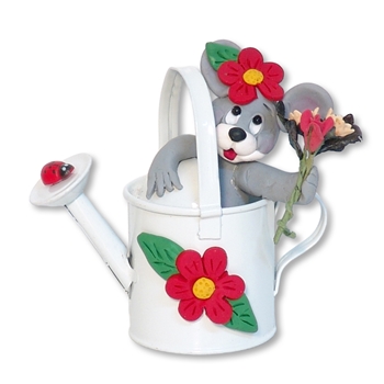 Marty Mouse in Watering Can figurine