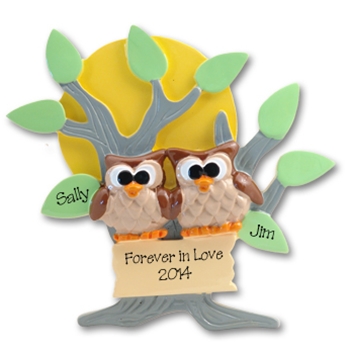Owl Family of 2<br>Couples Ornament