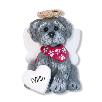 Dog or Cat with Wings and Halo Memorial Ornament