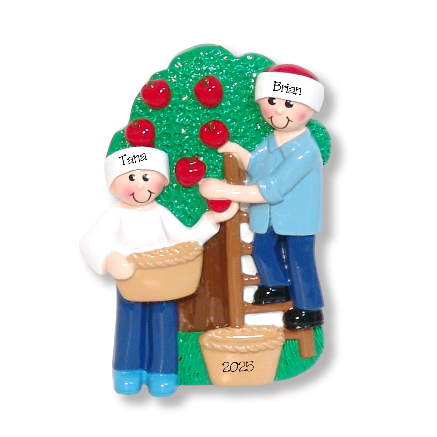Personalized Apple Picking Couple Ornament - RESIN