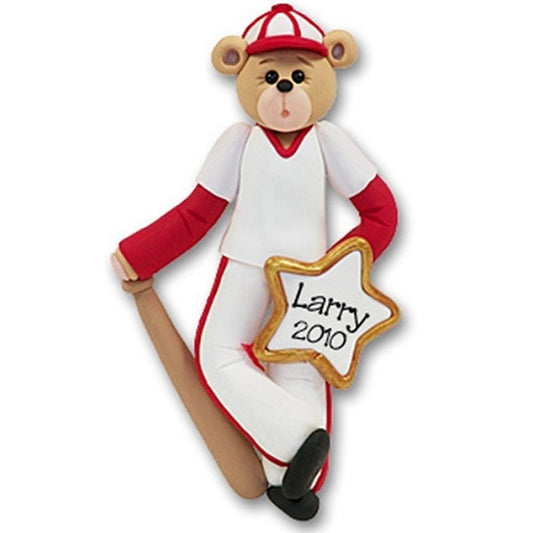 Baseball Belly Bear<br>Personalized Ornament<br>Limited Edition