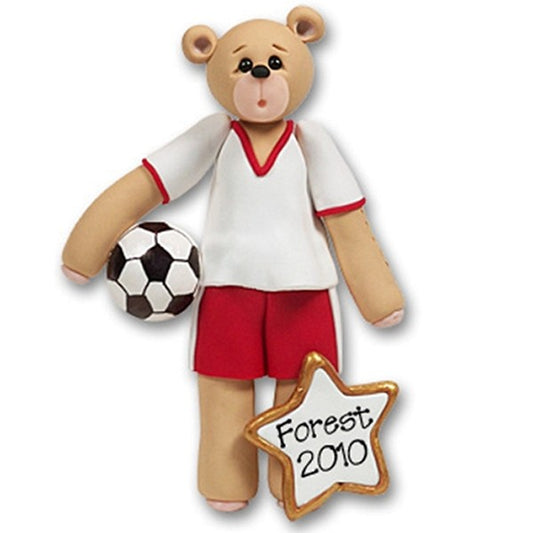Soccer Belly Bear<br>Personalized Ornament