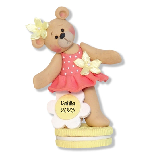 Dancing Belly Bear Ballet Personalized Ballet Ornament
