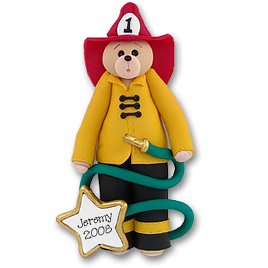 Belly Bear Fireman Personalized Ornament - Limited Edition