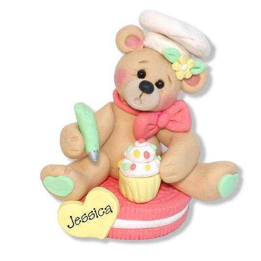 Belly Bear Chef hANDMADE Personalized Ornament