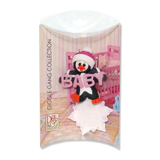 Polly Penguin  Baby's 1st Christmas Ornament for Girl in Custom Gift Box