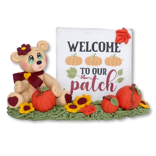 "Penelope's Pumpkin Patch" Handmade Bear Fall Decor