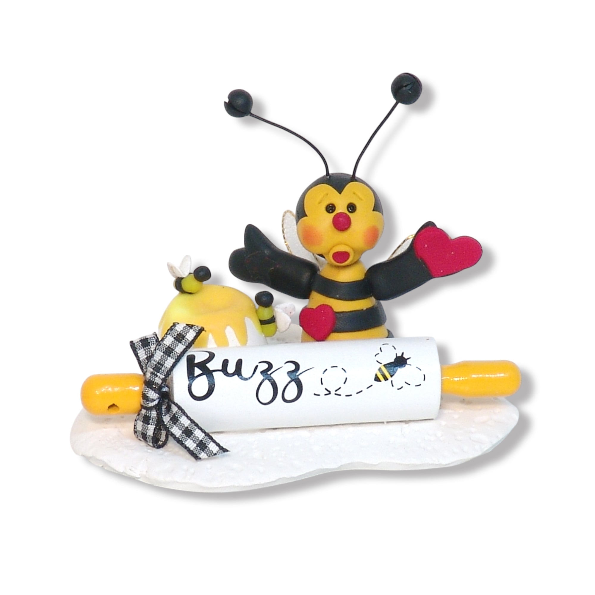 Handmade Bee Figurine – Personalized Ornaments by Deb & Co.