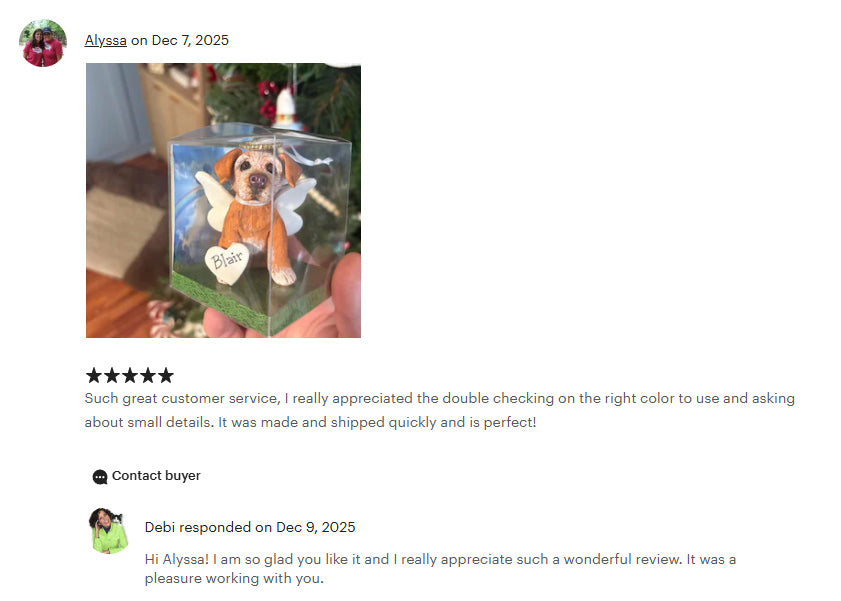 Dog or Cat with Wings and Halo Memorial Ornament