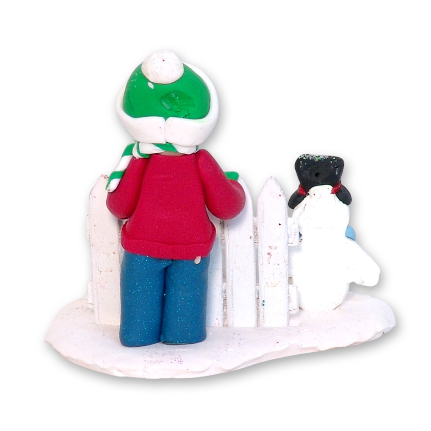 Little kid with Orange Kitty Cat on Fence