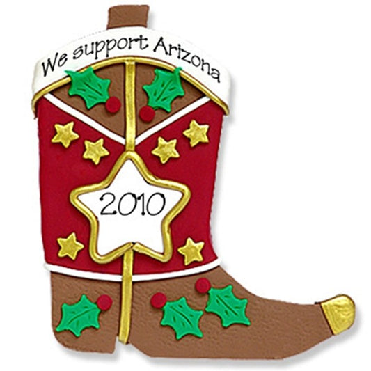Brown Cowboy Boot<br>Personalized Ornament