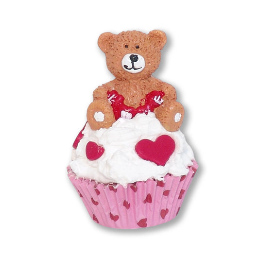 Valentine Cupcake with Resin Bear -1