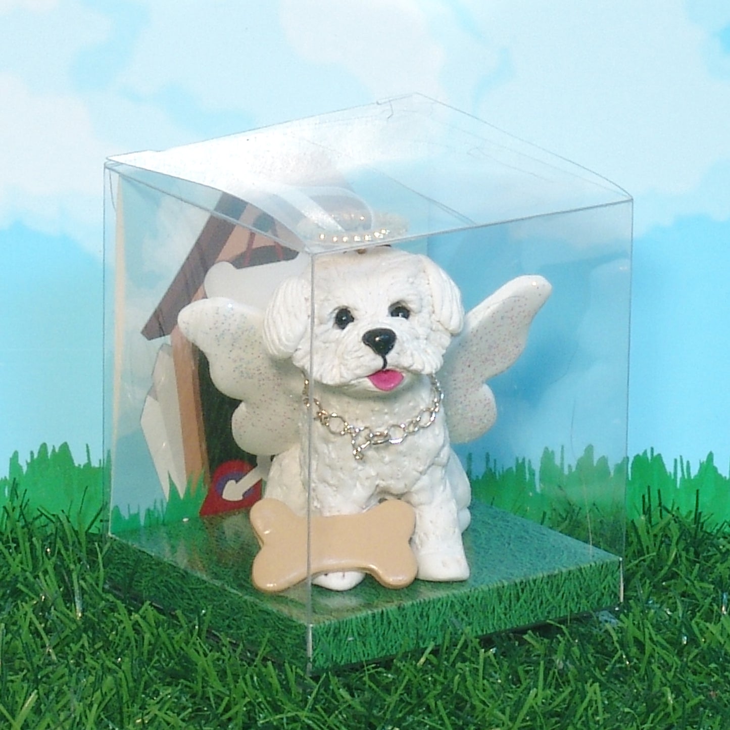 Maltese / Shih Tzu Puppy Dog Angel Ornament