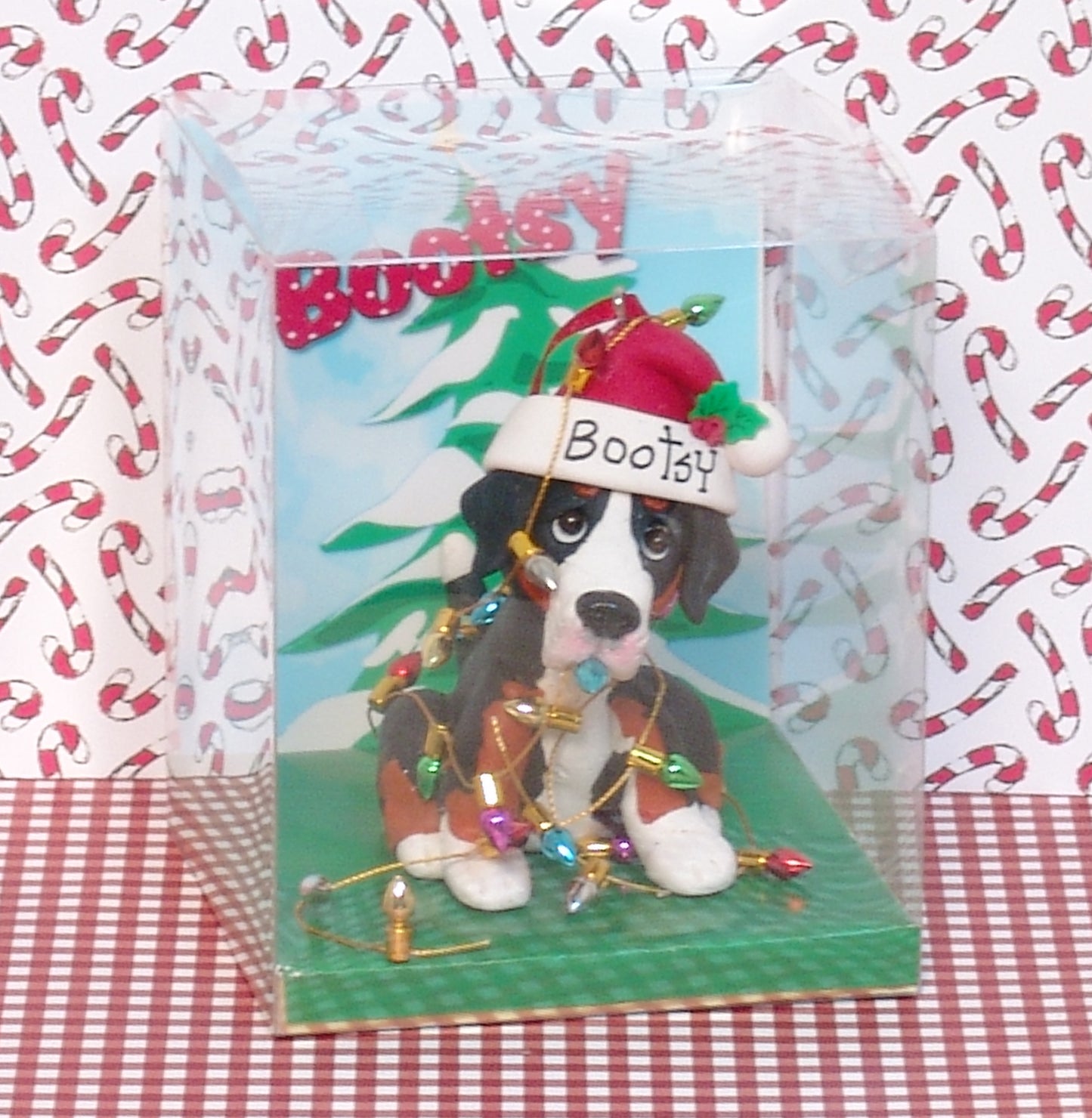 Greater Swiss Mountain Puppy Dog Polymer Clay Ornament