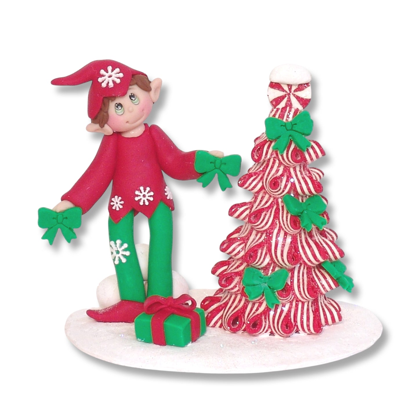 Winston the Elf with Peppermint Tree