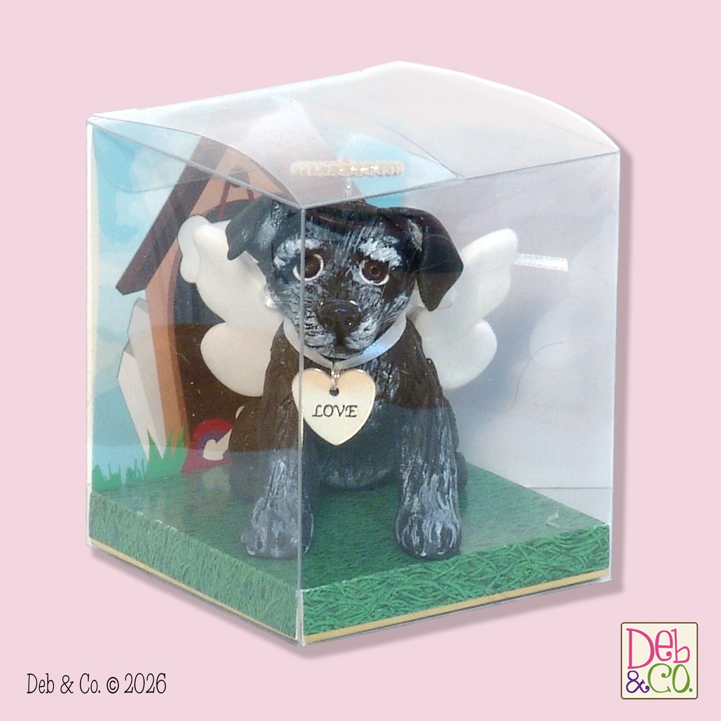 Black Labrador Retriever Dog with Wings and Halo Memorial Ornament