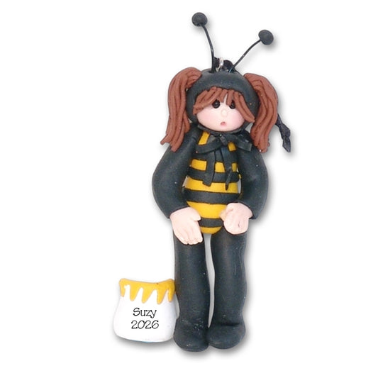 Girl in Bee Costume Personalized Ornament