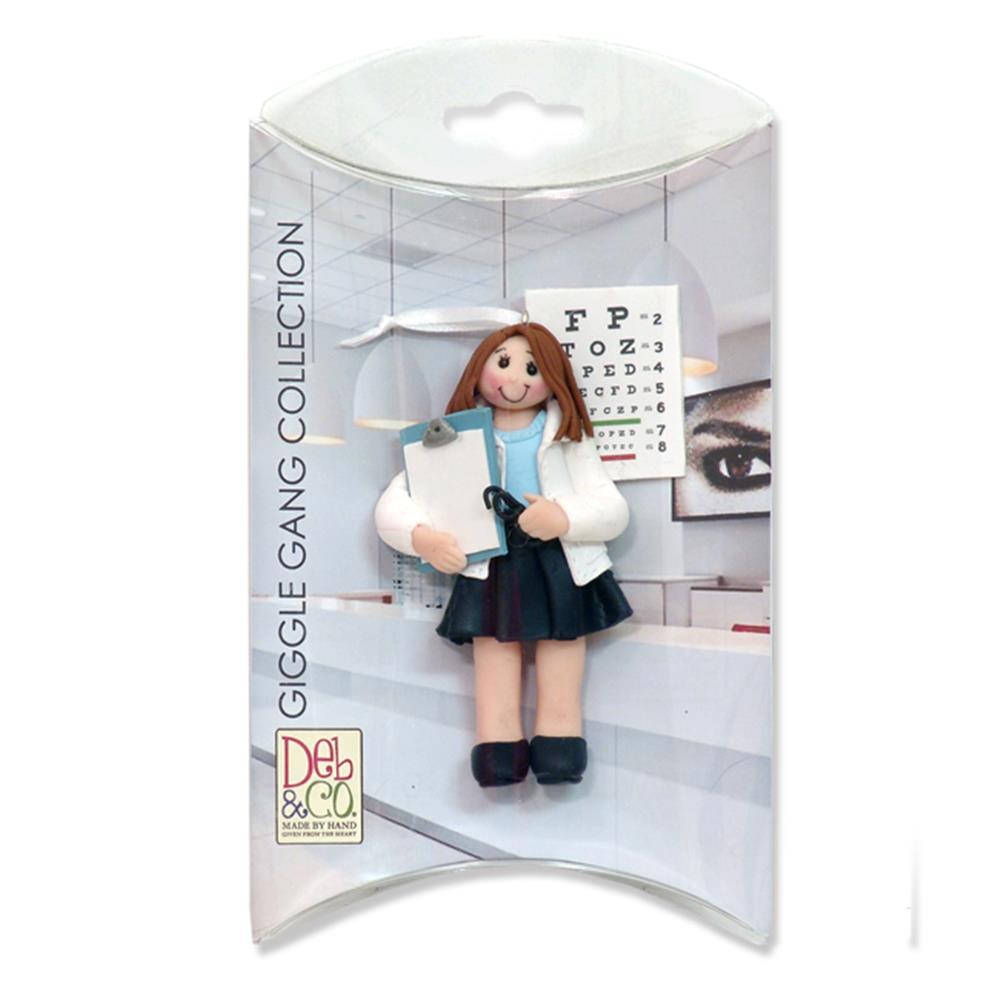 Female Optometrist / Eye Doctor Personalized Ornament in Custom Gift Box