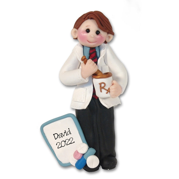 Giggle Gang Pharmacist Handmade Polymer Clay Personalized Ornament