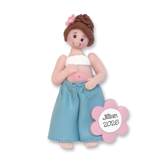 Expecting Mom Handmade Personalized Pregnant Ornament