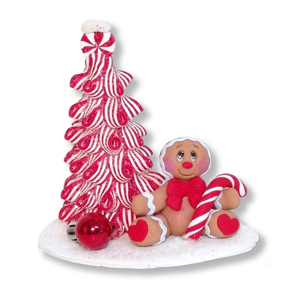Gingerbread "Gingy" with Peppermint Tree