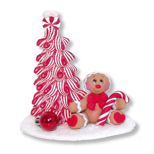 Gingerbread "Gingy" with Peppermint Tree