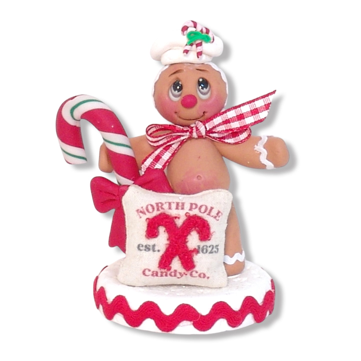 Gingerbread Figurine with Large Candy Cane