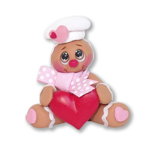 Valentine Gingerbread Figurine with Heart
