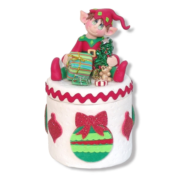 Elf Candy or Trinket Jar - Handmade Polymer Clay