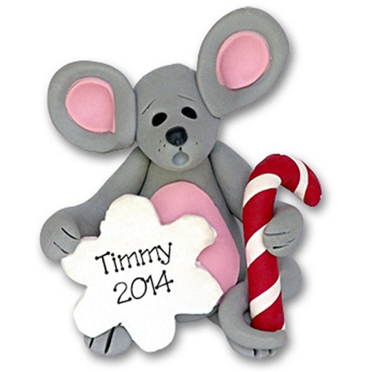 Merry Mouse Baby Handmade Personalized Ornament