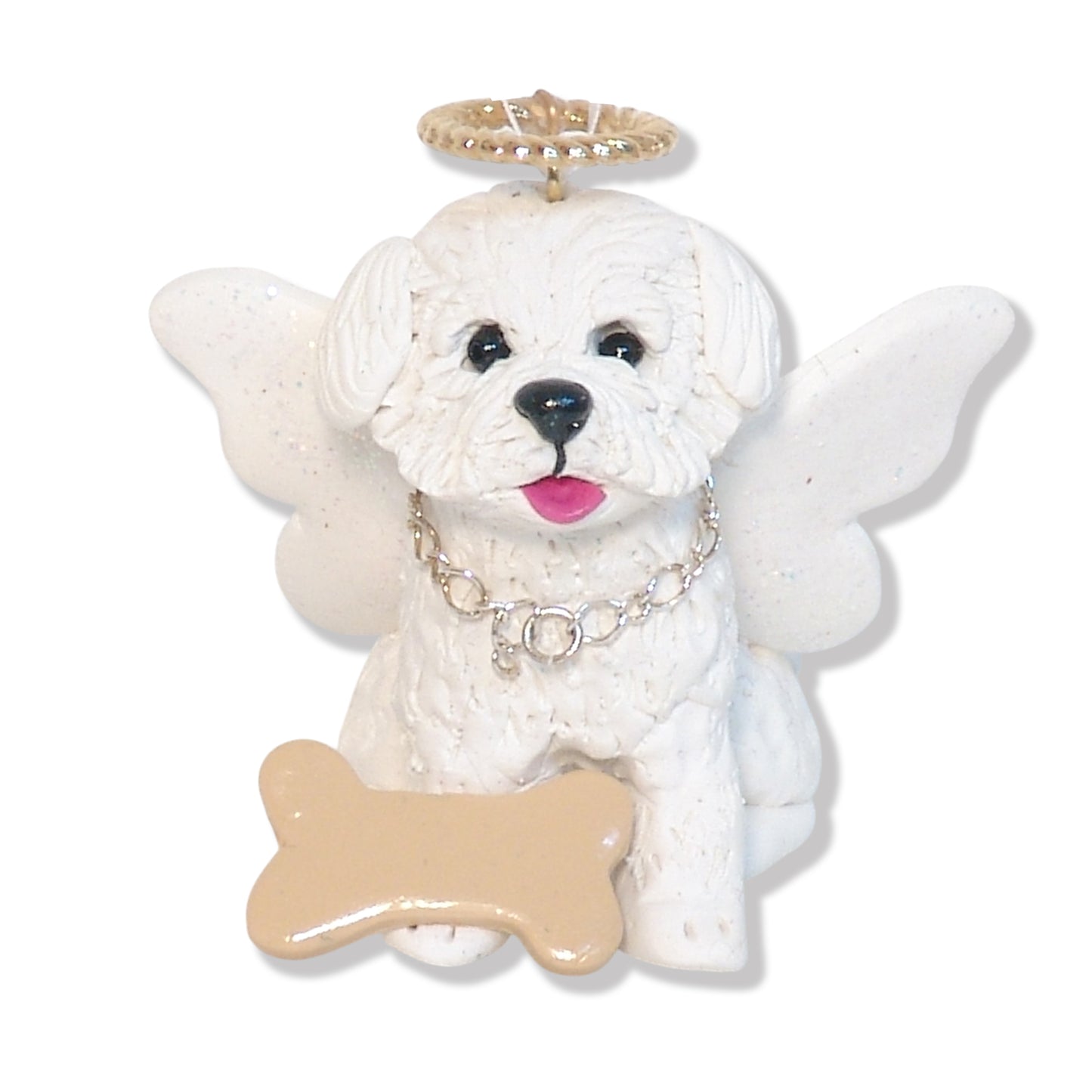 Maltese / Shih Tzu Puppy Dog Angel Ornament