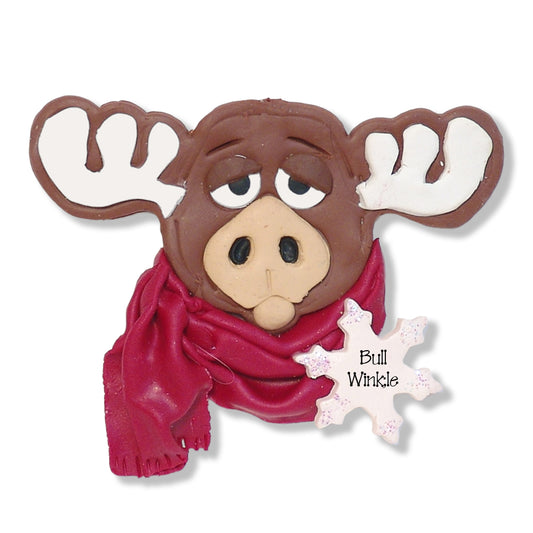 Mortimer Moose Personalized Christmas Ornament