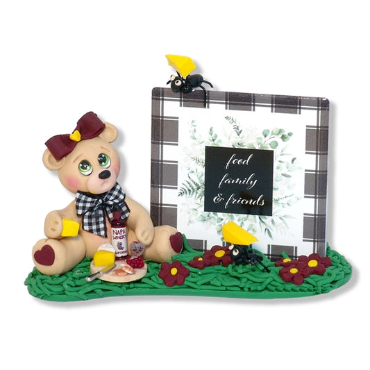 "Peggy's Picnic" Handmade Polymer Clay Figurine