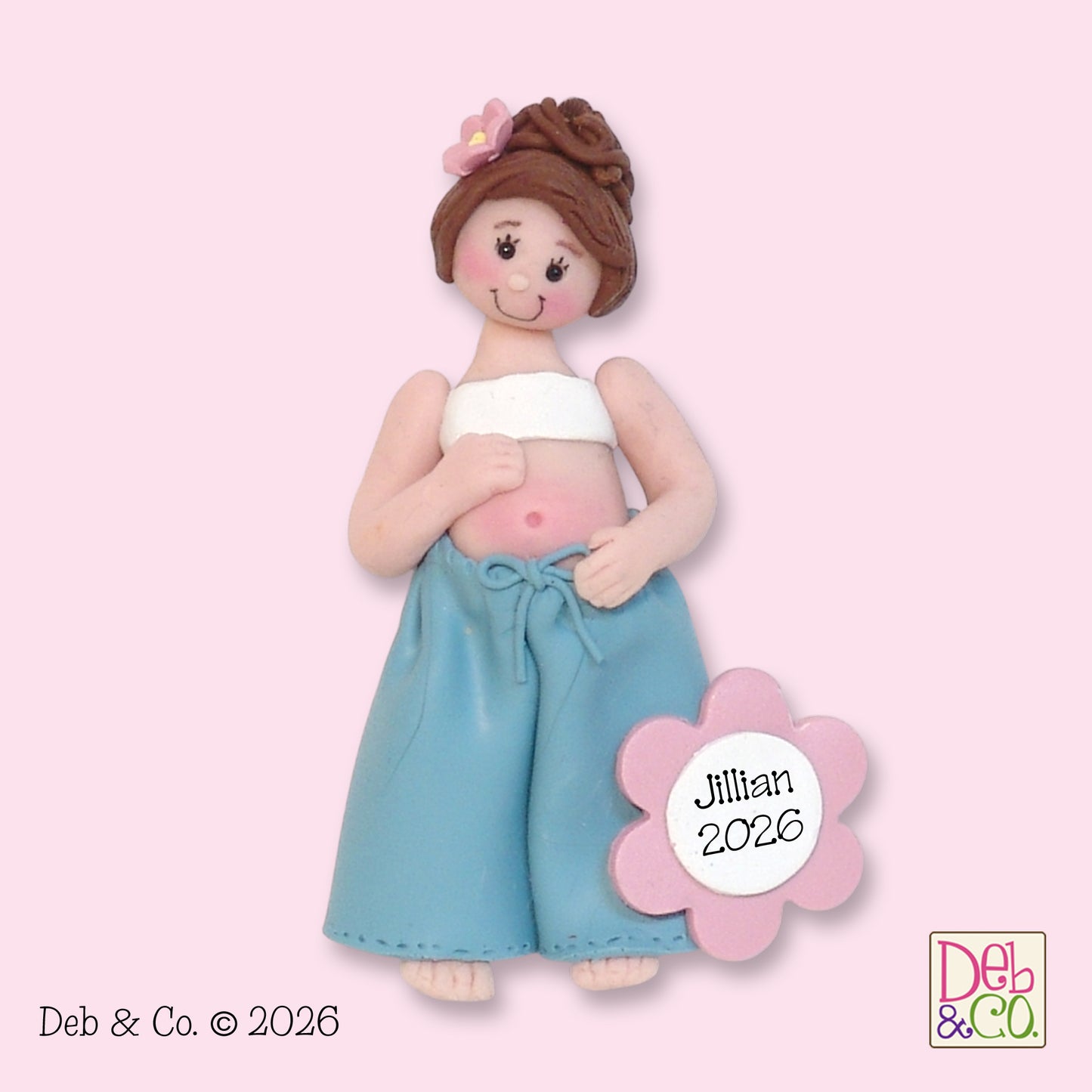 Expecting Mom Handmade Personalized Pregnant Ornament