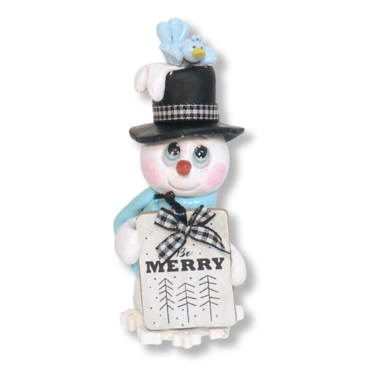 Snowman w/Sign Personalized figurine