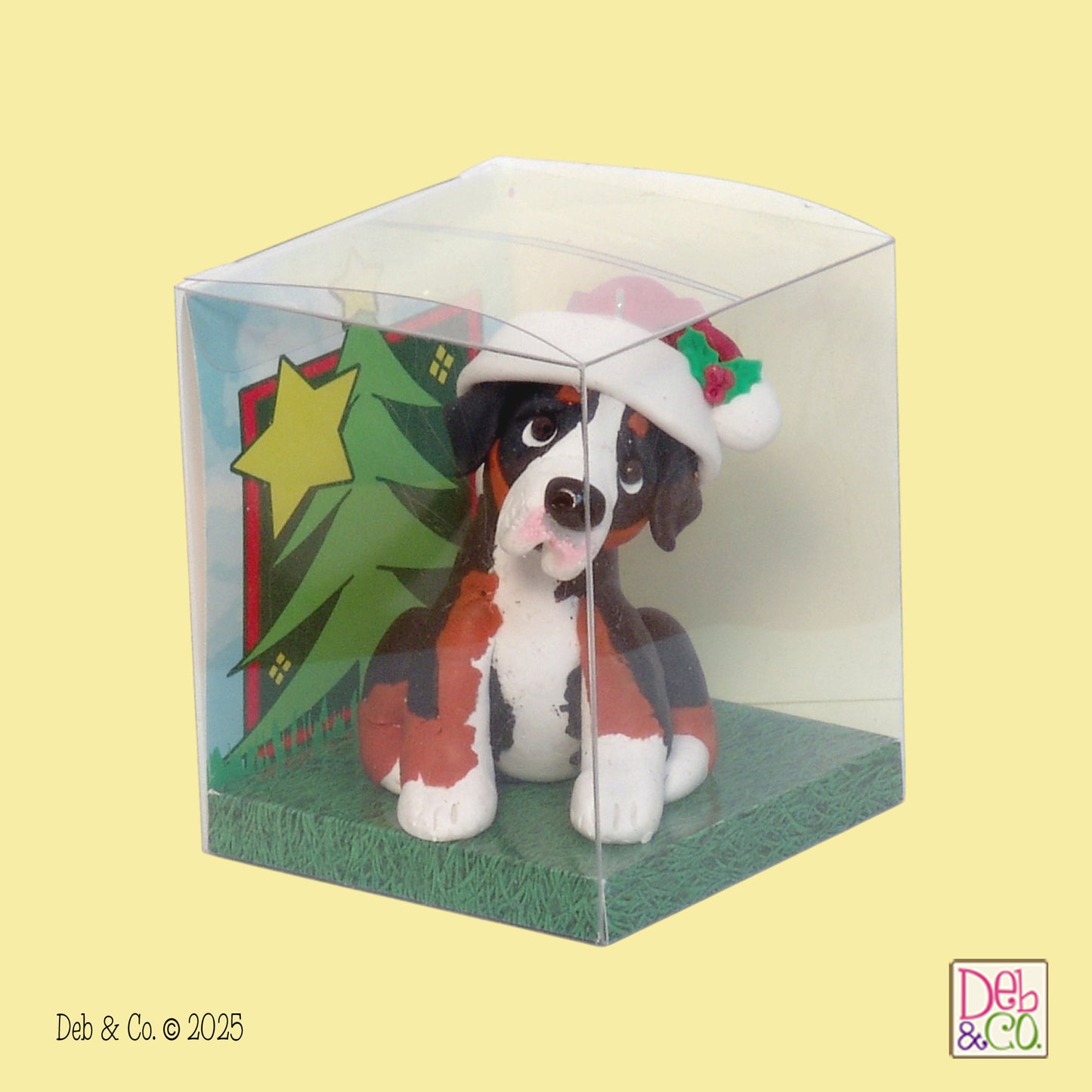 Greater Swiss Mountain Puppy Dog Polymer Clay Ornament