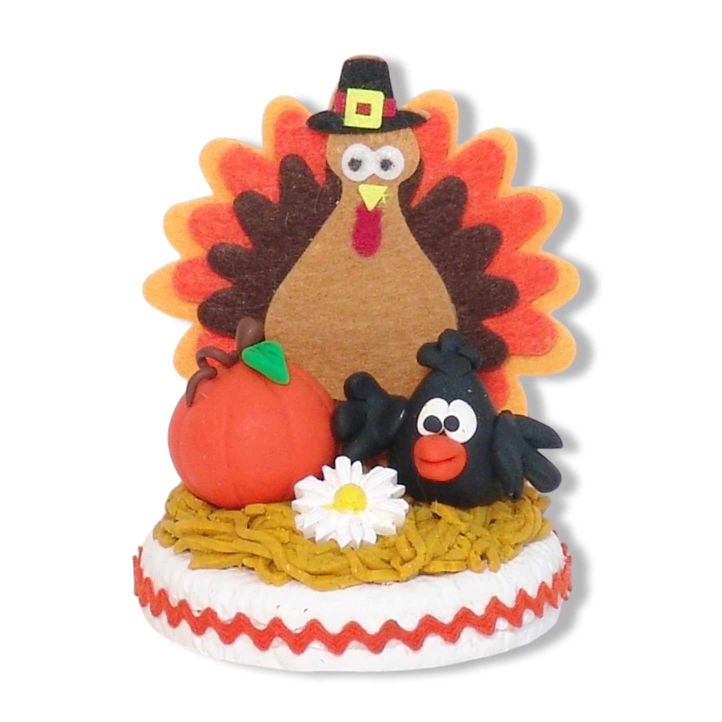 Turkey and Crow Fall Decor Figurine -1