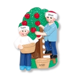 Personalized Apple Picking Couple Ornament - RESIN